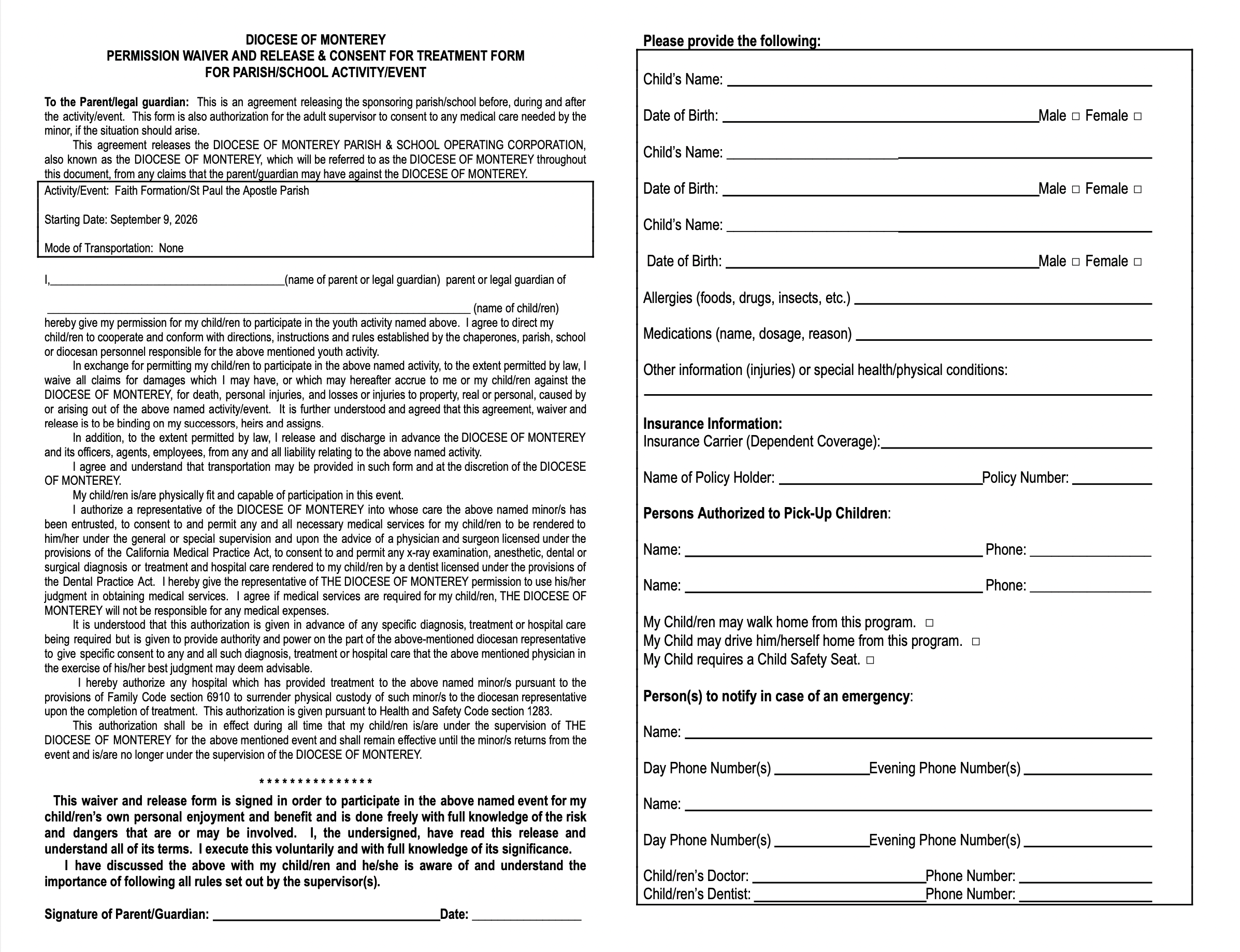 Permission Waiver