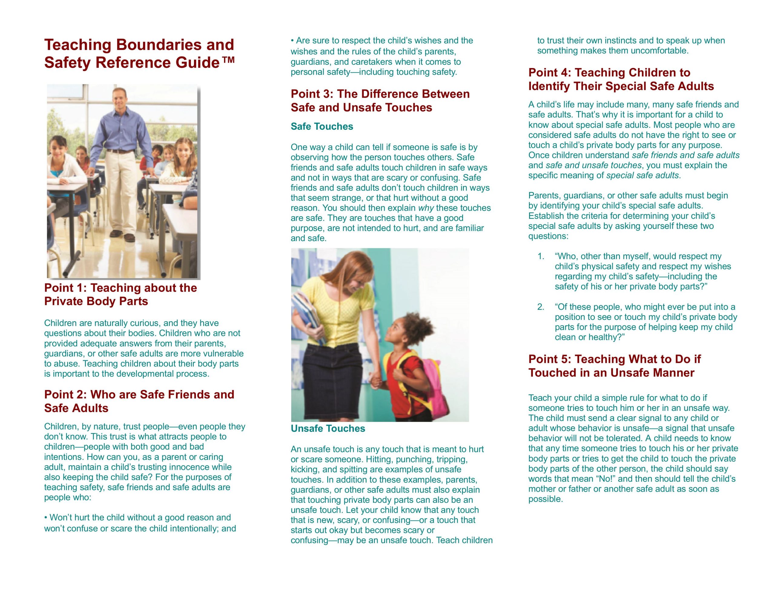 Teaching Boundries & Safety Reference Guide